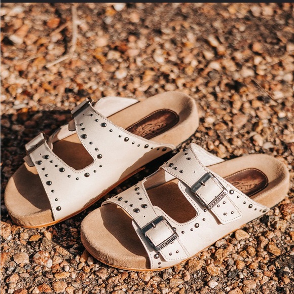 Freebird by Steven White Studded Sandals - Picture 1 of 7